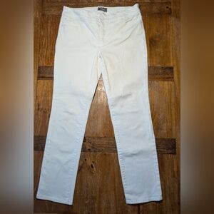 Chico's So Slimming Straight Leg White Denim Pants Chico's Size 2 (12)